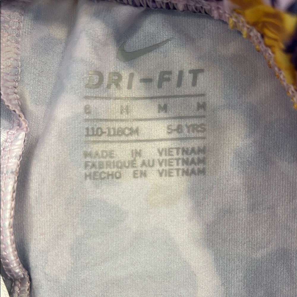 Nike Vibrant Purple and Yellow Floral Dri-fit Leggings - Picture 5 of 6